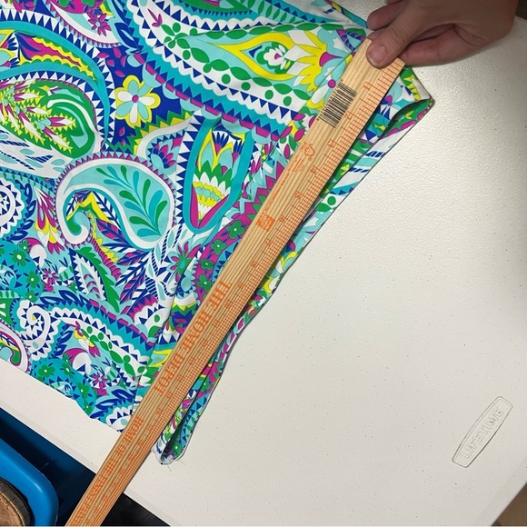 Jude Connally Blue Green Paisley Skort Skirt Built In Shorts XL H2 - Picture 8 of 8